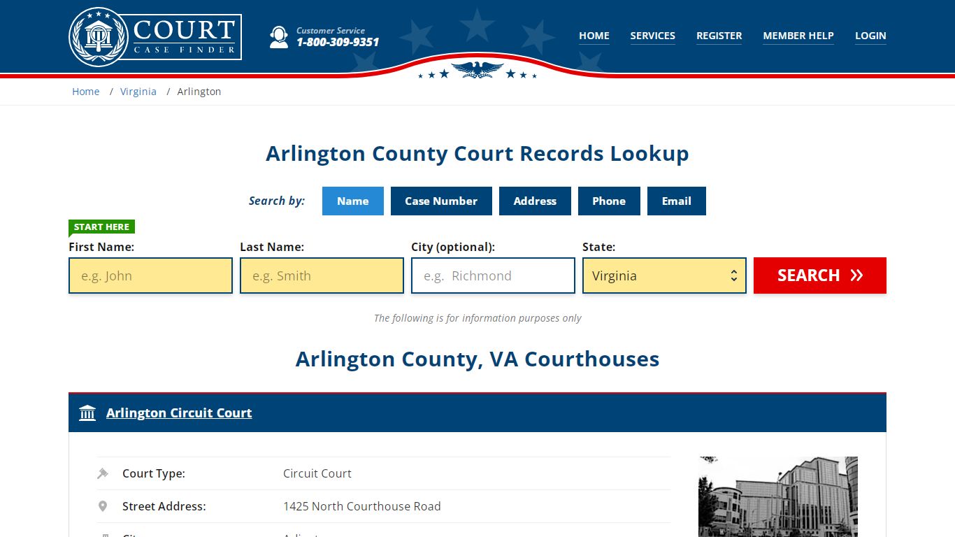 Arlington County Court Records | VA Case Lookup